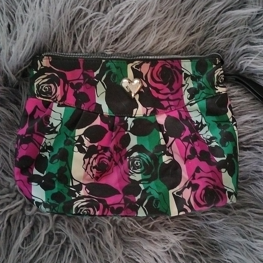 Multicolor Rose Print Wristlet by Betsey Johnson